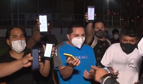 Intervenidos se mostraron molestos por el proceder de los serenos de SJL. Foto: captura de América Noticias