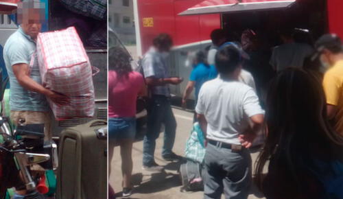 Mayoría de pasajeros no cumple con las medidas dictadas por el Gobierno. Foto: composición La República