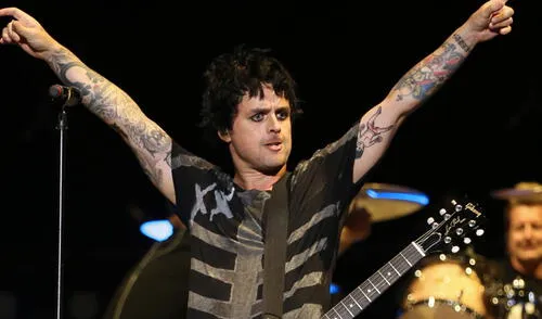 Billie Joe Armstrong, vocalista de Green Day. Foto: Agencia AFP