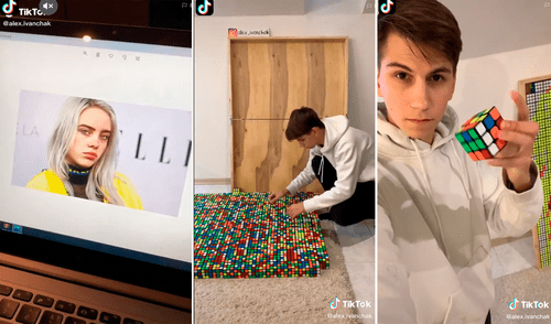 El joven ha demostrado tener gran talento para formar imágenes de sus personajes favoritos. Foto: captura de TikTok