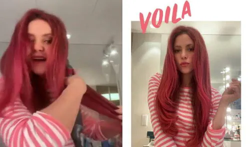 Shakira contó que tuvo algunos problemas para llegar al color deseado. Foto: composición Shakira, Instagram