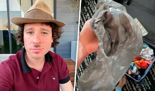 El youtuber contó cómo le abrieron la maleta y sustrajeron los dispositivos móviles. Foto: Luisito Comunica/Instagram