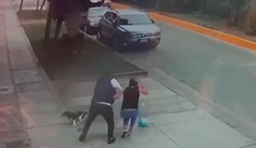 PNP intenta redoblar seguridad en la zona. Foto: Captura cámaras de videovigilancia.