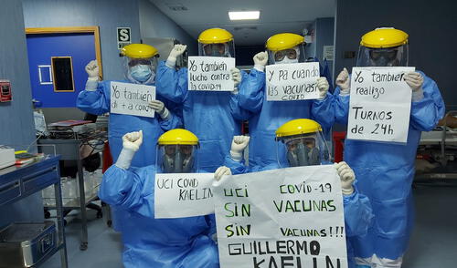 Personal de salud de hospital demandan ser parte de padrón de vacunación. Foto: La República