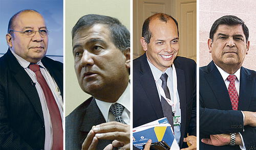 De izquierda a derecha: Kurt Burneo, Javier Zúñiga, Luis Miguel Castilla y  Juan José Marthans. Foto: composición La República