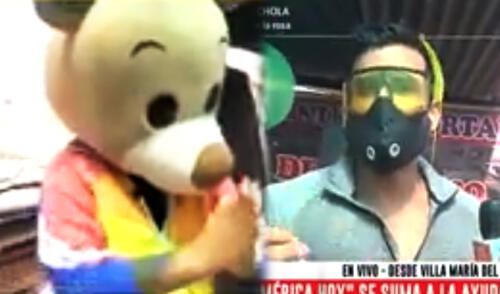 Ambos fueron parte de la ayuda solidaria de América Hoy. Foto: captura América TV Ambos fueron parte de la ayuda solidaria de América Hoy. Foto: captura América TV