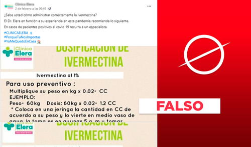 Son falsas las recomendaciones de una clínica sobre la ivermectina. Foto: composición LR