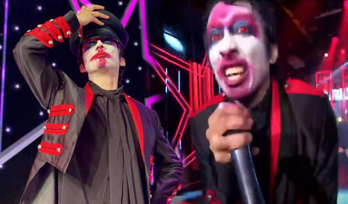 ‘Marilyn Manson’ no está conforme con su espectáculo. Foto: Rayo en la botella/Facebook, captura Latina ‘Marilyn Manson’ no está conforme con su espectáculo. Foto: Rayo en la botella/Facebook, captura Latina