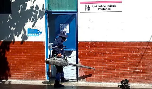 Fumigación seguirá desarrollándose en dos ciclos más en este hospital de forma espaciada. Foto: Geresa Lambayeque Fumigación seguirá desarrollándose en dos ciclos más en este hospital de forma espaciada. Foto: Geresa Lambayeque