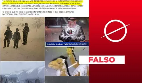 Es falso que un mínimo solar "profundo" está provocando nevadas y cambios bruscos de temperatura.