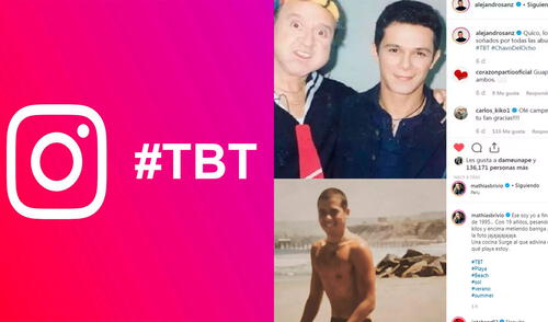 El hashtag #TBT es muy popular entre los famosos en Instagram. Foto: composición/Instagram