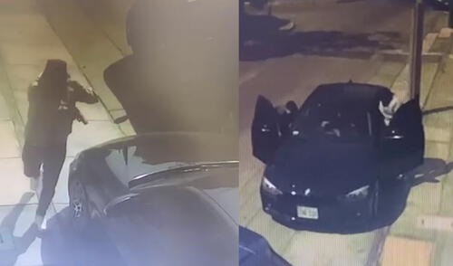 Cámaras de seguridad registraron asalto a padre de familia, pero no se pudo divisar rostro de malhechores. Foto: captura de video