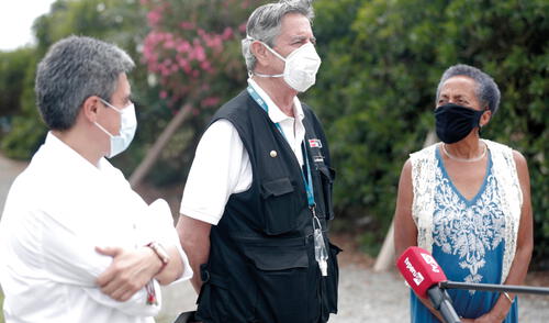 Sagasti estuvo en Cañete este domingo 28 de febrero junto a Alejandro Neyra y Susana Baca. Foto: Presidencia