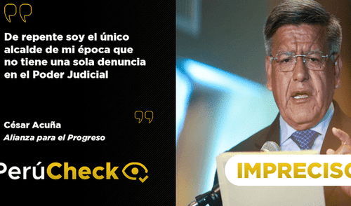 Frase de Acuña es imprecisa.