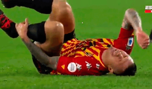 En lo que va del 2021, Gianluca Lapadula lleva un gol con el Benevento. Foto: captura de ESPN