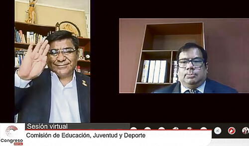 Sesión. Comisión de Educación aprobó predictamen sin tomar en cuenta opinión del Minedu. Foto: Congreso TV Sesión. Comisión de Educación aprobó predictamen sin tomar en cuenta opinión del Minedu. Foto: Congreso TV