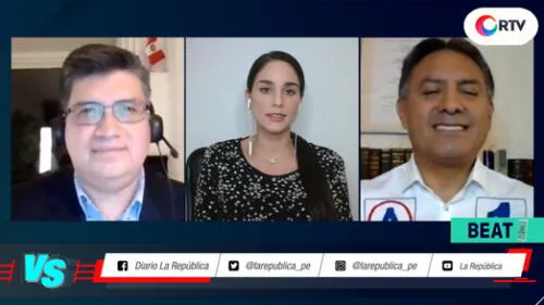 Debate entre Edwin Gines del Partido Morado y Carlos Jaico de Alianza para el Progreso en #VersusElectoral. Foto: captura/RTV Debate entre Edwin Gines del Partido Morado y Carlos Jaico de Alianza para el Progreso en #VersusElectoral. Foto: captura/RTV