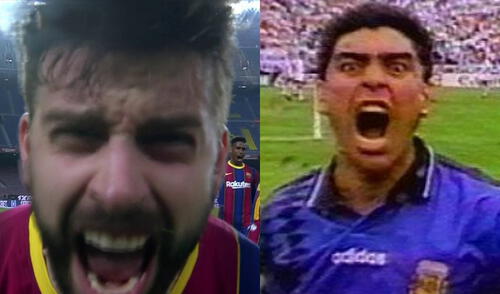 Así como ocurrió con Maradona en su tiempo, las cámaras de TV captaron de cerca el festejo de Gerard Piqué. Foto: captura de Direct TV/YouTube