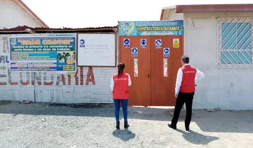 Acciones de control a obra de colegio Los Constructores del Saber se realizaron durante diciembre del 2020. Foto: Contraloría.