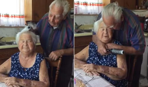 La complicidad y el cariño de estos esposos logró conmover a miles de usuarios. Foto: captura de YouTube