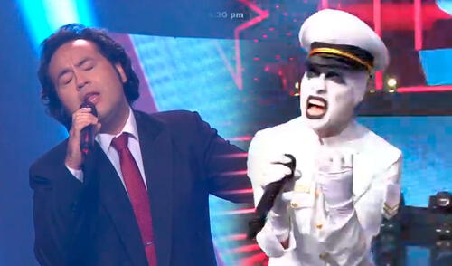 Los finalistas iniciaron la gala al cantar música peruana. Tony Succar deslumbró mientras tocaba el tambor y Maricarmen entonó "Poco a poco". Foto: captura/Latina