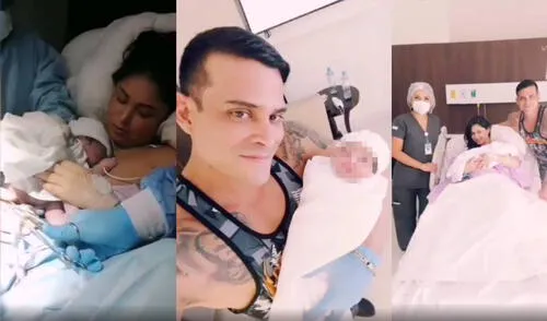 “Por fin llegaste mi amor. Te pedimos, soñamos y te deseamos. Bienvenida nuestra María Cataleya", escribió el cumbiambero. Foto: composición Instagram