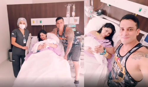 Christian Domínguez y Pamela Franco minutos después del nacimiento de su hija. Foto: Christian Domínguez / Instagram Christian Domínguez y Pamela Franco minutos después del nacimiento de su hija. Foto: Christian Domínguez / Instagram
