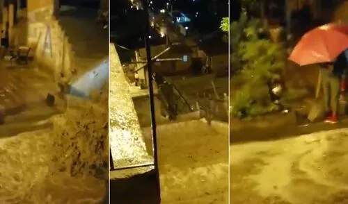 Deslizamiento perjudicó a familias en el distrito de Ricardo Palma Foto: composición LR / Senamhi