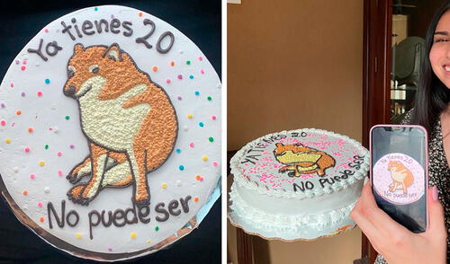 Una joven soñaba con tener un pastel con el diseño de un meme de perro y su familia mandó hacerlo por su cumpleaños; sin embargo, obtuvieron un terrible resultado. Foto: Mariana Jiménez/ Facebook