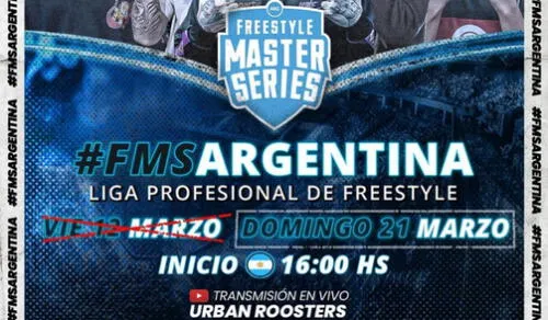La liga argentina de freestyle tendrá su jornada 8 el domingo 21 de marzo. Foto: Urban Roosters.