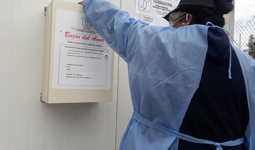 Buzón esta en la puerta 4 del Honorio Delgado. Foto: Geresa.