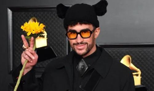 Bad Bunny en la alfombra roja de los premios Grammy 2021. Foto: Bad Bunny/ Instagram