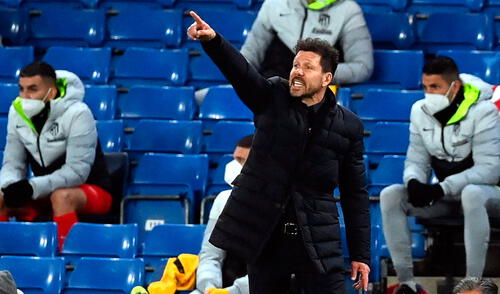 Diego Simeone aceptó con tranquilidad la eliminación del Atlético de Madrid ante el Chelsea. Foto: EFE