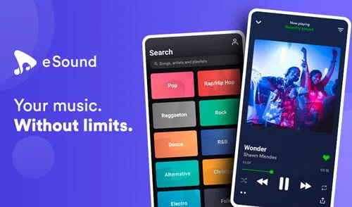 ESound reproduce música de YouTube sin licencia y completamente gratis. Foto: eSound