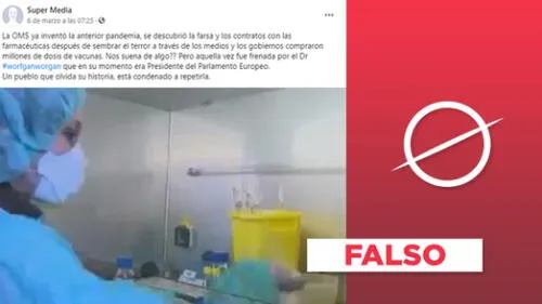 Es falso que la OMS haya inventado la pandemia de la gripe porcina. Foto: composición LR / captura de pantalla Facebook