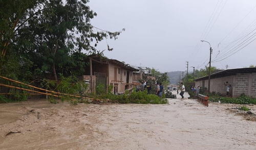 Las lluvias que soporta San Martín desde hace varios días deja cuantiosos daños materiales. Foto: Andina Las lluvias que soporta San Martín desde hace varios días deja cuantiosos daños materiales. Foto: Andina
