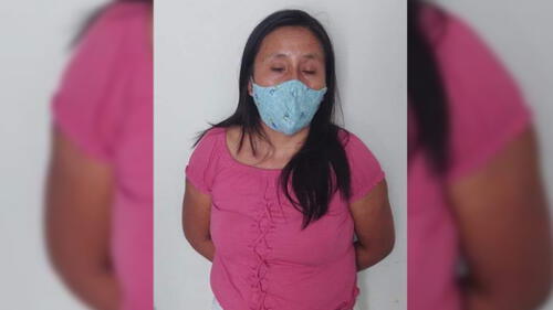 Policía capturó a sospechosa. Foto: PNP Policía capturó a sospechosa. Foto: PNP