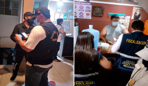 Personal de la comuna de Chiclayo y la Policía Nacional intervinieron cinco hospedajes. Foto: PNP