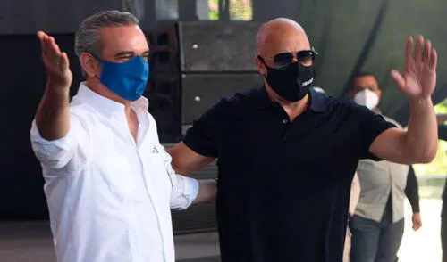 Luis Abinader anunció la firma de un proyecto con el actor Vin Diesel, para la construcción de un estudio de cine. Foto: Luis Abinader Twitter