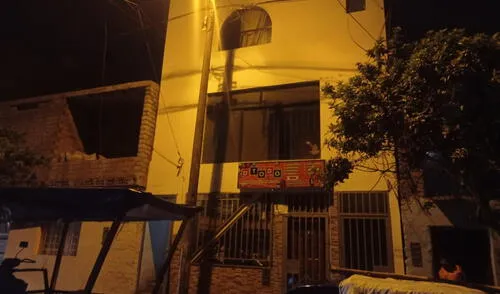 La fiesta se desarrollaba en el segundo piso del inmueble. Foto: PNP La fiesta se desarrollaba en el segundo piso del inmueble. Foto: PNP