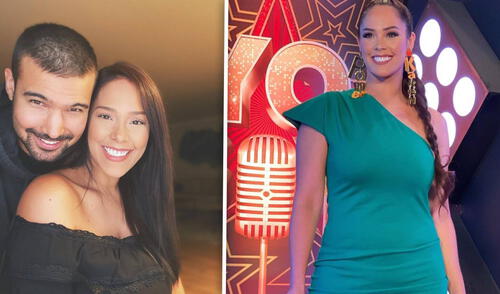 “Acá me ven, enamorada hasta los huesos después de 8 años y con dos angelitos hermosos”, escribió Karen Schwarz en Instagram. Foto: composición Instagram