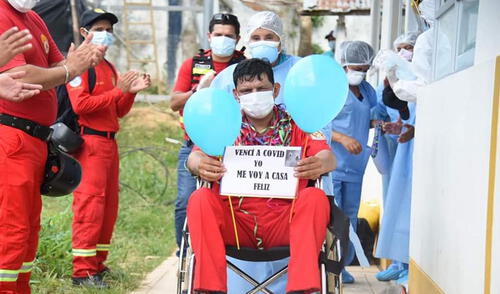 Bombero continuará su recuperación en su domicilio. Foto: Geresa