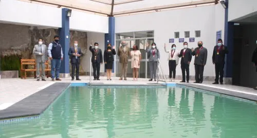 Autoridades del distrito realizaron una ceremonia el último viernes para la entrega de las instalaciones. Foto: Municipalidad de Yura