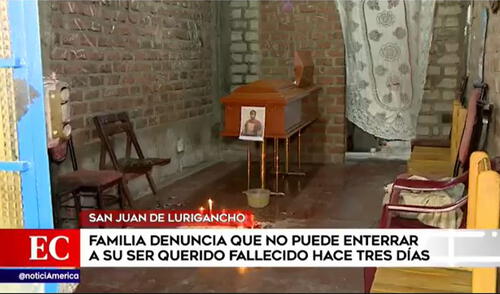 Familiares de difunto conviven con cadáver tres días después de su deceso. Foto: captura de América Noticias Familiares de difunto conviven con cadáver tres días después de su deceso. Foto: captura de América Noticias