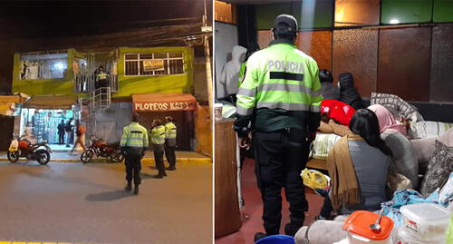 En el interior del encontraron a ocho mujeres y 7 varones. Foto: difusión PNP En el interior del encontraron a ocho mujeres y 7 varones. Foto: difusión PNP