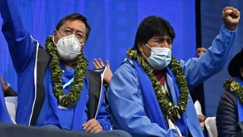 Ambos líderes responsabilizaron a la expresidenta interina Jeanine Áñez de la crisis sanitaria que atraviesa el país. Foto: AFP Ambos líderes responsabilizaron a la expresidenta interina Jeanine Áñez de la crisis sanitaria que atraviesa el país. Foto: AFP