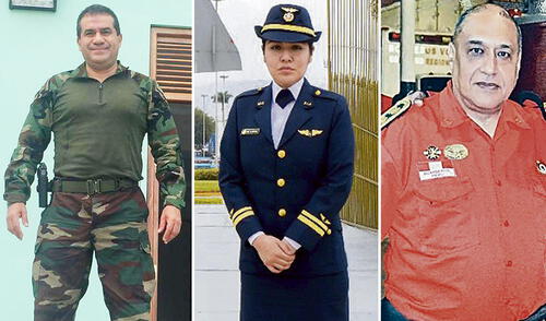 General Oscar Arriola, teniente FAP Lucero de La Rosa y brigadier mayor Germán Medina recibieron la vacuna. Foto: composición General Oscar Arriola, teniente FAP Lucero de La Rosa y brigadier mayor Germán Medina recibieron la vacuna. Foto: composición