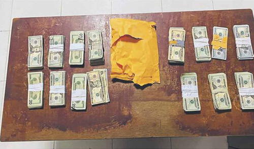 Las tres personas no pudieron justificar la procedencia del dinero, quedaron en calidad de detenidos. Foto: difusión