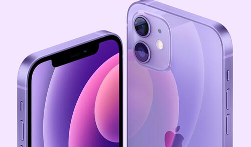 La reserva del iPhone 12 y iPhone 12 Mini color morado iniciará el 23 de abril y su lanzamiento oficial será el próximo 30 de abril. Foto: Apple La reserva del iPhone 12 y iPhone 12 Mini color morado iniciará el 23 de abril y su lanzamiento oficial será el próximo 30 de abril. Foto: Apple