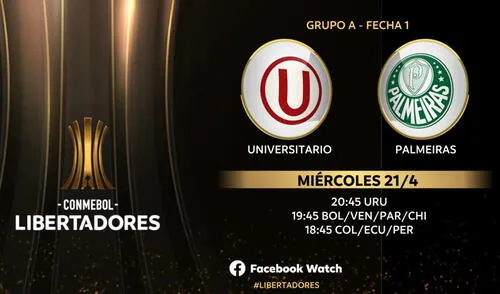 Universitario vs. Palmeiras por la Copa Libertadores 2021. Foto: Club Universitario de Deportes/Facebook